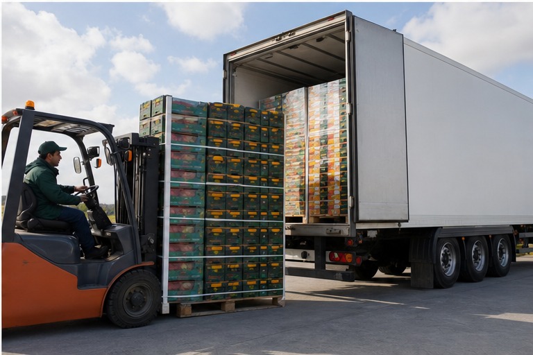 Pallets loaded for international export